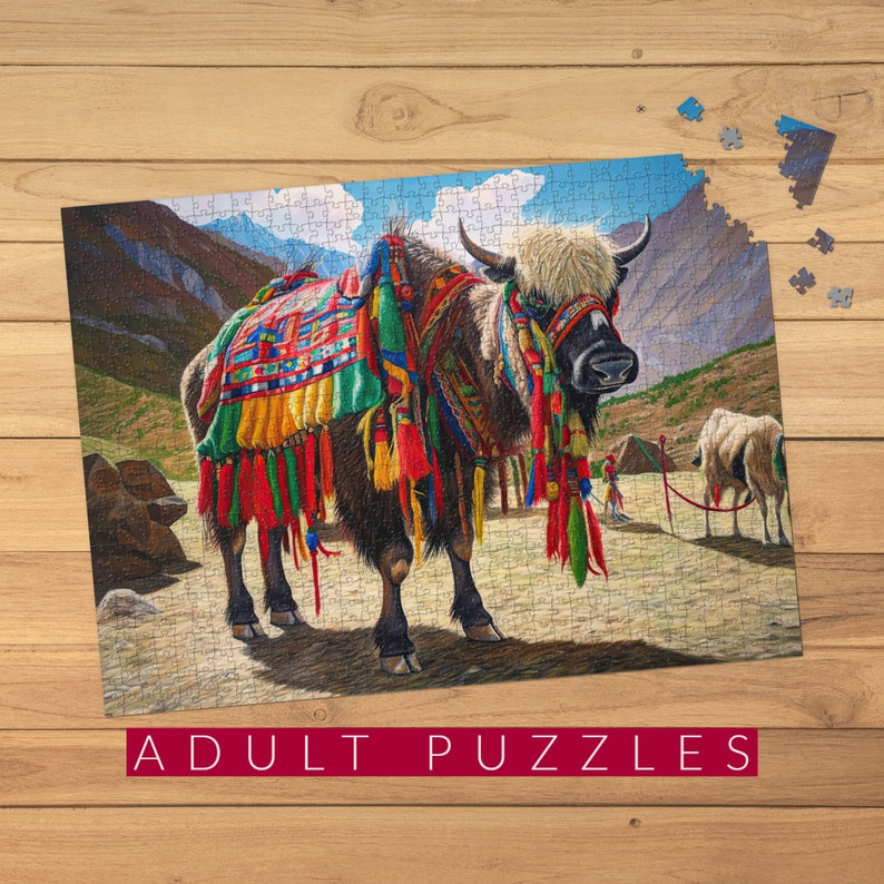 Buffalo Jigsaw Puzzle Nature Art Eco Friendly Puzzle for Etsy