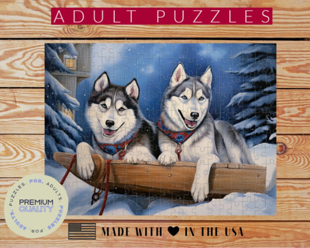 Siberian Husky Jigsaw Puzzle Puzzles for Adults Adult Etsy