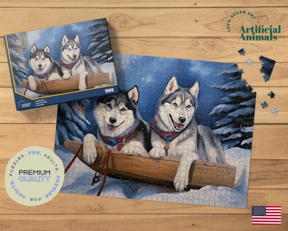 Siberian Husky Jigsaw Puzzle, Puzzles for Adults, Adult Puzzle