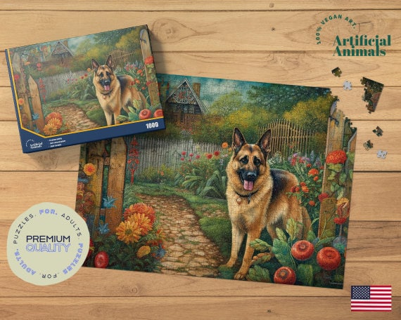 German Shepherd Jigsaw Puzzle, German Shepherd Gifts, Dog Puzzle