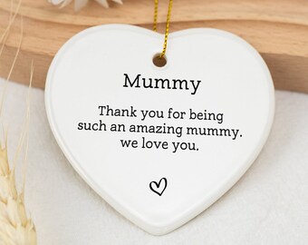 Souvenir de remerciement pour maman, cadeau de remerciement personnalisé, souvenir de cœur en céramique, cadeau de remerciement, cadeau pour maman, cadeau de fête des mères