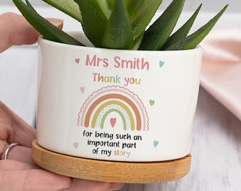 Personalized Flower Pot, Custom Graduation Gift For Teacher, An Important Part of My Story, Teacher Appreciation, Thank You Gifts, Plant Pot
