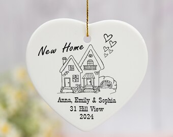 Cadeau personnalisé pour une nouvelle maison, cadeau personnalisé pour une nouvelle maison, porte-clés de première maison, cadeau d’emménagement, cadeau assorti, ornement présent de pendaison de crémaillère