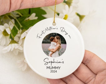 Personalised Photo Ornamnet, Custom Picture Keepsake for Mom, First Mothers Day Gift, Gift for Mum, Personalize Photo Gift for Mum