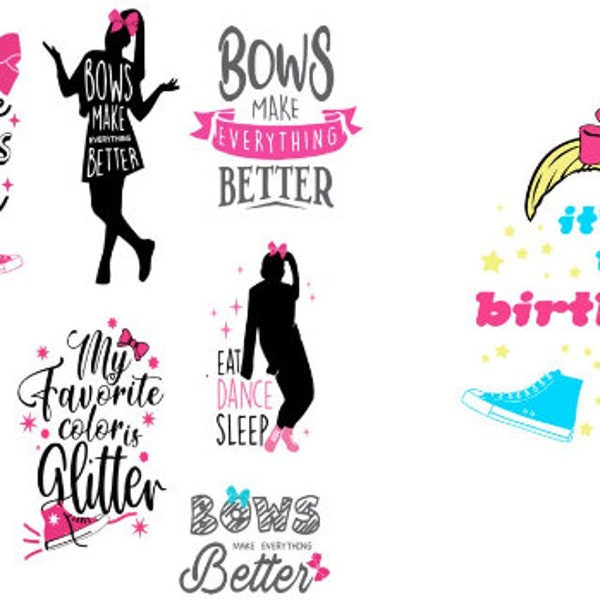 JOJO Siwa Quotes Bundle - svg/png/dxf