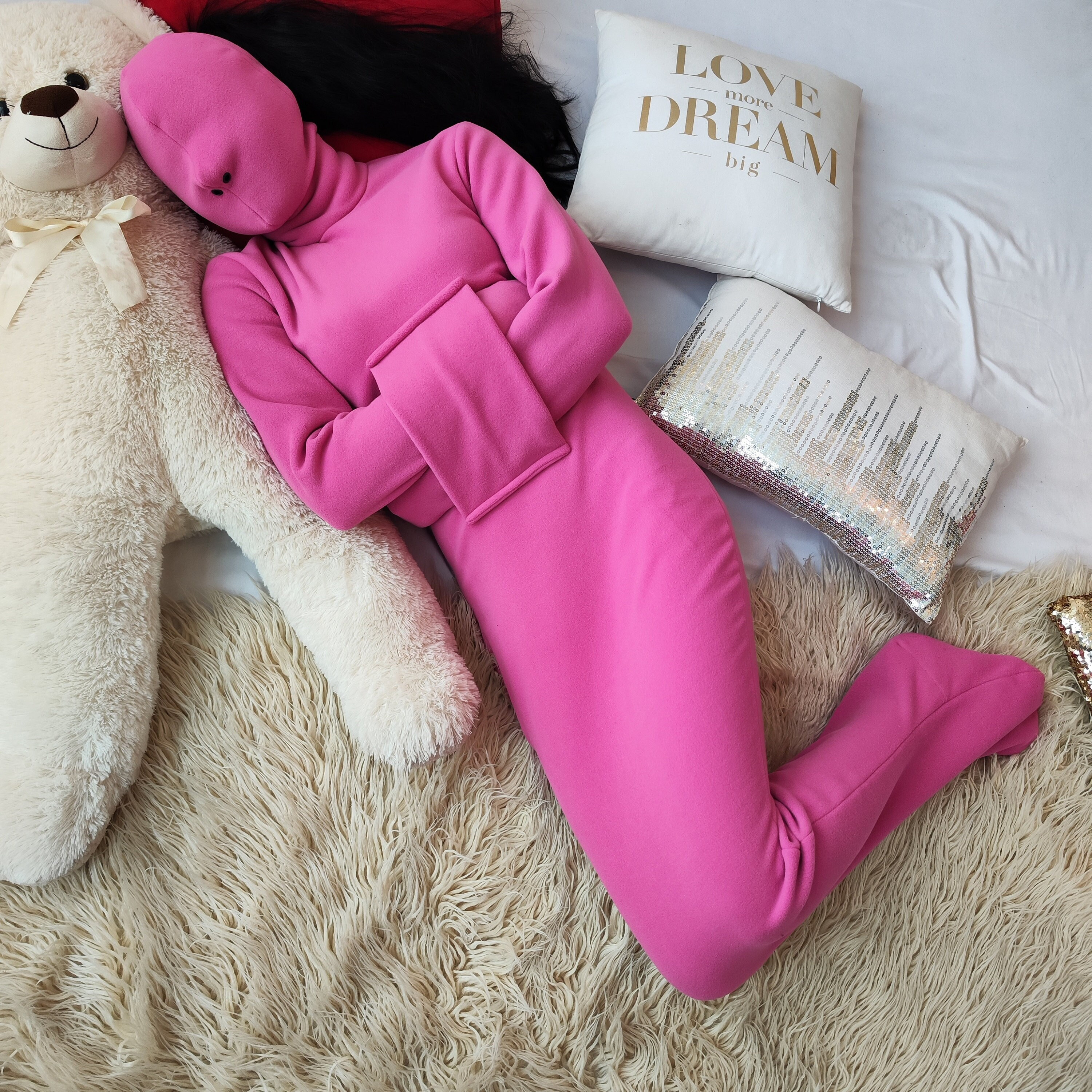 Pink Soft Fleece Bondage Sleepsack, Straitjacket Etsy