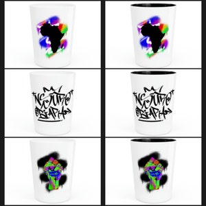 Black History/Herstory Shot Glasses [Collectible Drinkware / Barware]