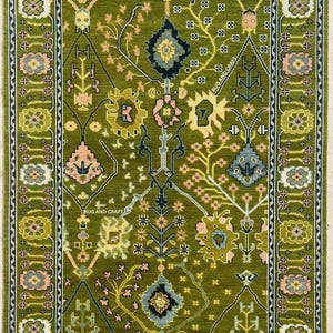 Rare Find Modern Oushak Style Hand Knotted Fine Soft Wool Rug 4x6 to 12x15 For Living Room, Bed Room, Office, Kids room, Entryway, Hallway.