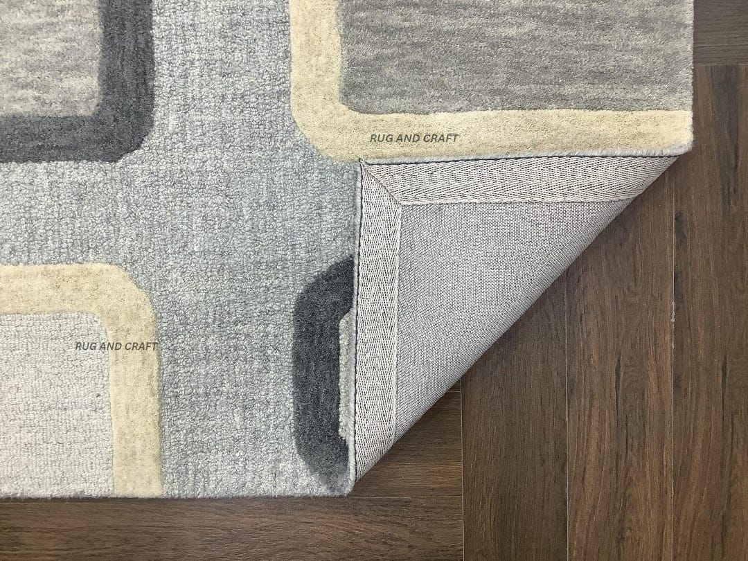 Lengthwise Detailed Rug Style Modern Geometric Hand Tufted Rug | Abstract Linear Carpet | Minimalist ...