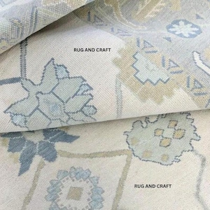 Exquisite Modern Lt. Gray Turkish Oushak Rug Hand Knotted Antique Area Rug 5x8,6x9,8x10,9x12, 12x18 For Living Room Bedroom Office Kids Room