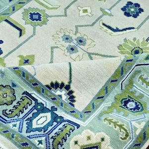 Exquisite Modern Oushak Hand Knotted Vintage Antique Area Rug Size 4x6 to 12x18 For Living Room Bed Room Office Kids Room All Type Of Room.