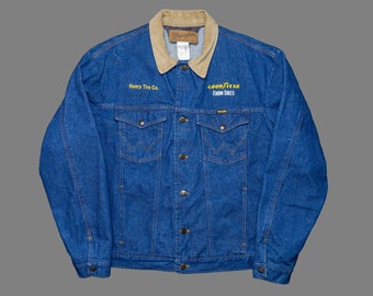 Vintage Wrangler Denim Jacket XL Stormrider Style Removed Liner Jacket | Vintage Workwear | Vintage Wrangler Jacket