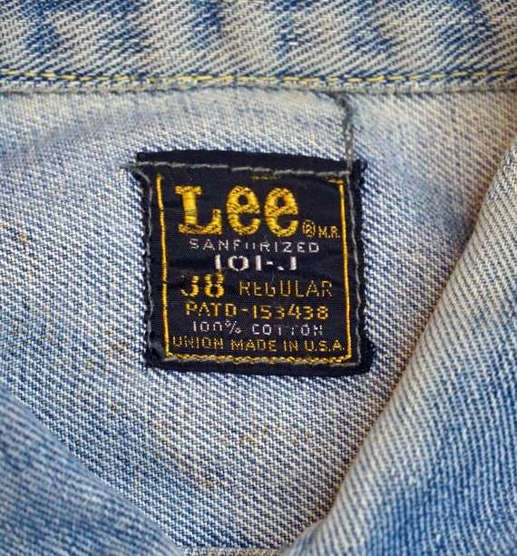 1960s Lee 101-J Vintage Denim Jacket | Size 38 | … - image 2