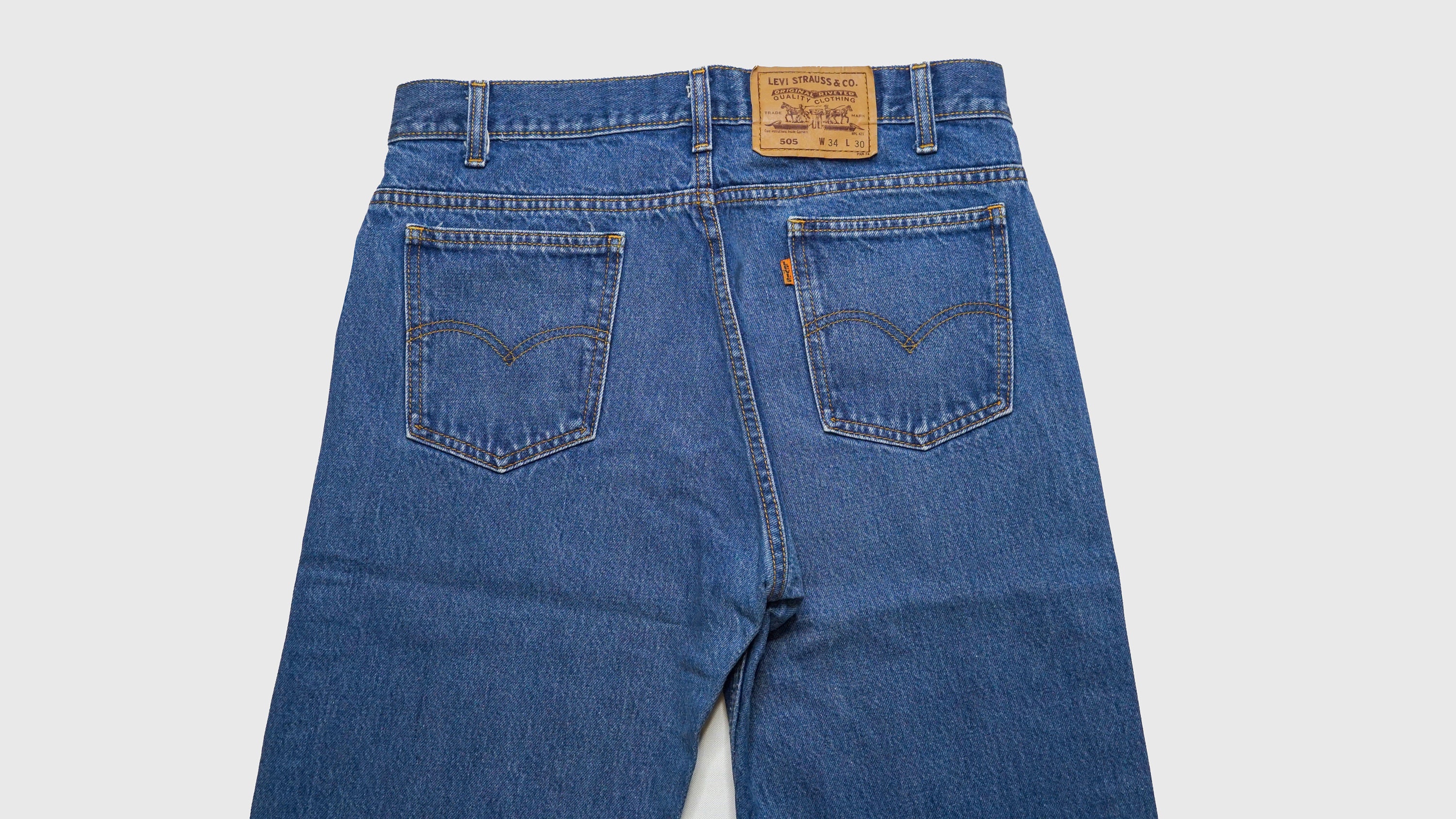 Vintage 90s Levis 505 Jeans Orange Tab | W31 | Early 90s Vintage 