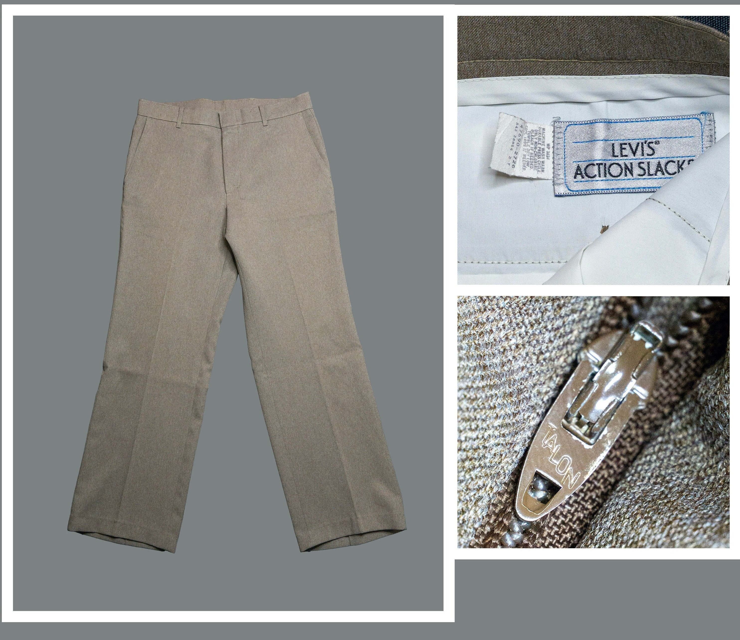 70s Levis Action Slacks Sta Prest Made in USA | W33 | Talon 70s Levis Action Slacks Sta Prest Made in USA | W33 | Talon