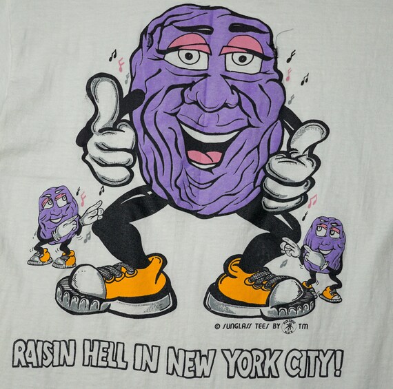 80s Vintage Raisin Hell In New York City Graphic … - image 2