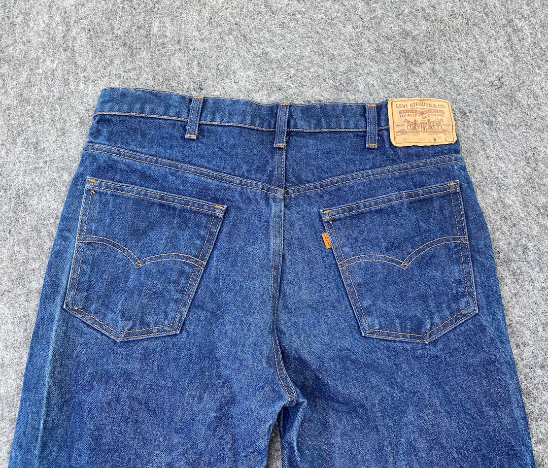 Levi's 517 Bootcut Denim Pants for Men, Size W34 cotton blue type Vintage Second Hand