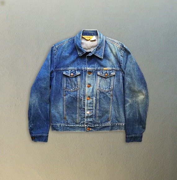 80s Vintage Rustler Jean Denim Jacket | Large - image 1