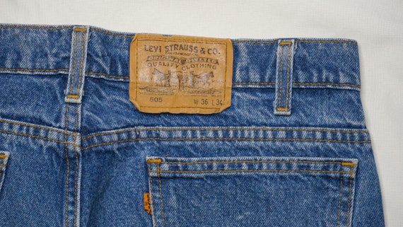 90s Levis 505 Vintage Jeans Orange Tab Made In US… - image 6