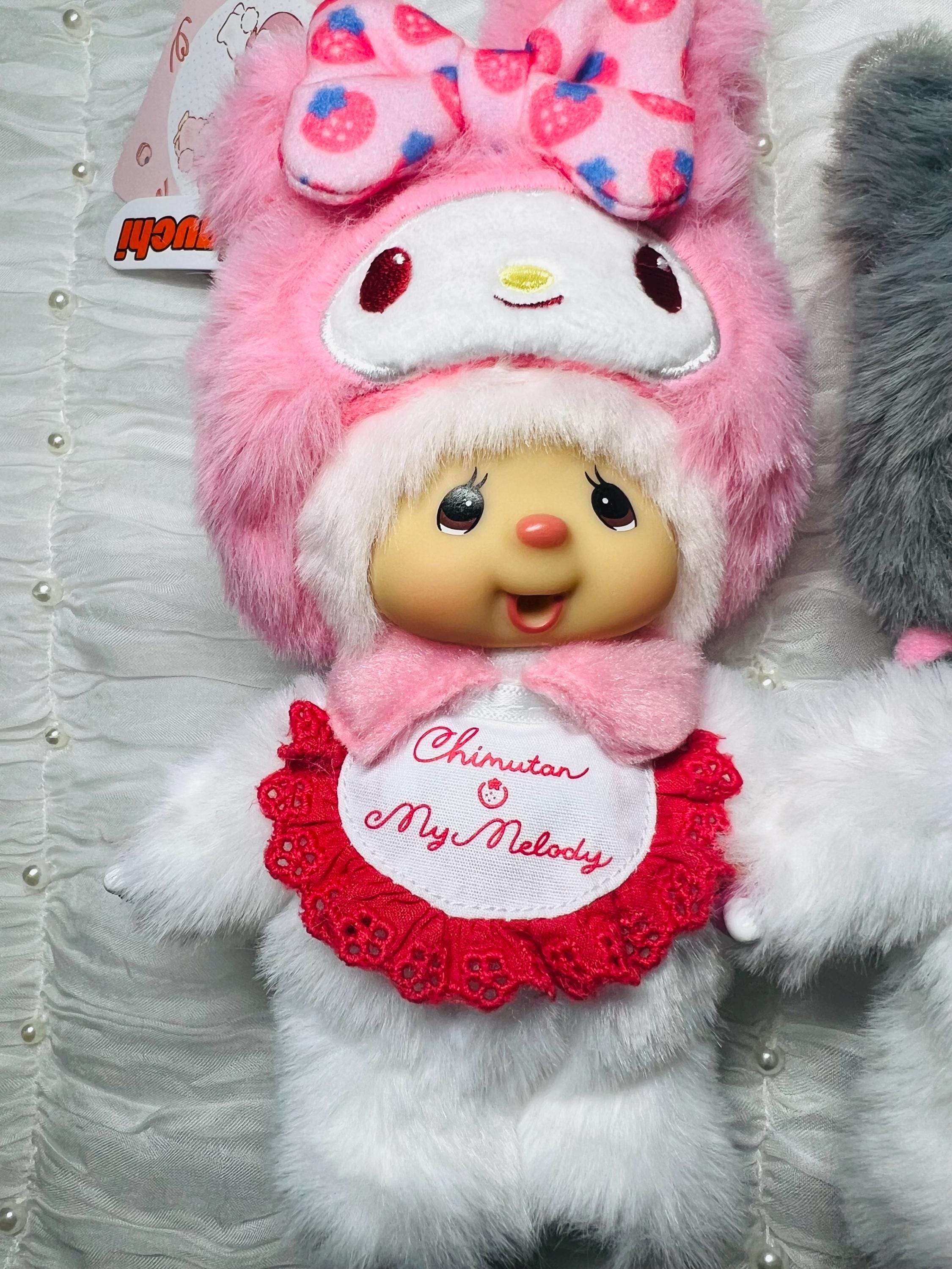 Set of 2! Super Cute My Melody and Kuromi Monchhichi Keychains