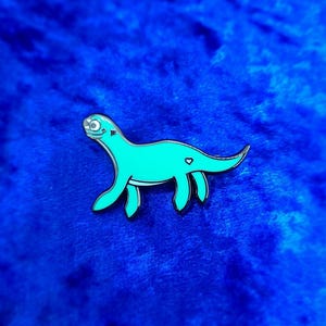 Nessie - Dinosaur - Loch Ness - Enamel Pin - Fish Full of Mercury
