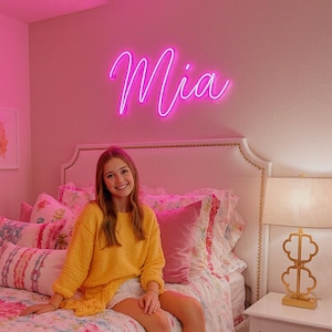Custom Christmas Gift Kids Name Light, Safe LED for kids, Neon Sign for Bedroom, Nursery Wall Decor, Teen Room Gifts, Girl Bedroom Decor Art