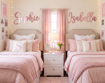 Letrero acrílico personalizado con nombre, regalo de Navidad para niños, letrero con letras estéticas personalizadas, decoración para habitaciones de adolescentes, arte y decoración de pared personalizados.