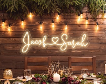 Custom Neon Sign for Wedding Decor | Last Name Neon Sign | Neon Sign Wedding | Neon Name Sign | Led Sign for Wedding Backdrop | Wedding Gift