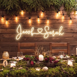 Custom Neon Sign for Wedding Decor | Last Name Neon Sign | Neon Sign Wedding | Neon Name Sign | Led Sign for Wedding Backdrop | Wedding Gift