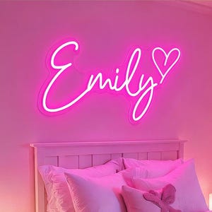 Christmas Gift Kids Name Neon Sign, Custom Name Light, Girl Bedroom Decor, Nursery LED Wall Sign, Gift for Teenager, Girl Bedroom Decor