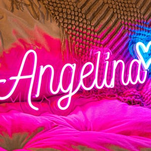 Custom Name Neon Sign For Kids, Neon Sign Custom, Neon Sign Bedroom, Baby Shower Gifts, Nursery Name Sign, Christmas Gift For Kids