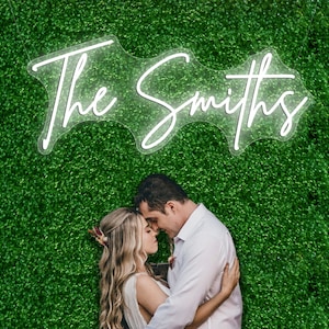 Custom Neon Sign for Wedding Decor | Last Name Neon Sign | Neon Sign Wedding | Neon Name Sign | Led Sign for Wedding Backdrop | Wedding Gift