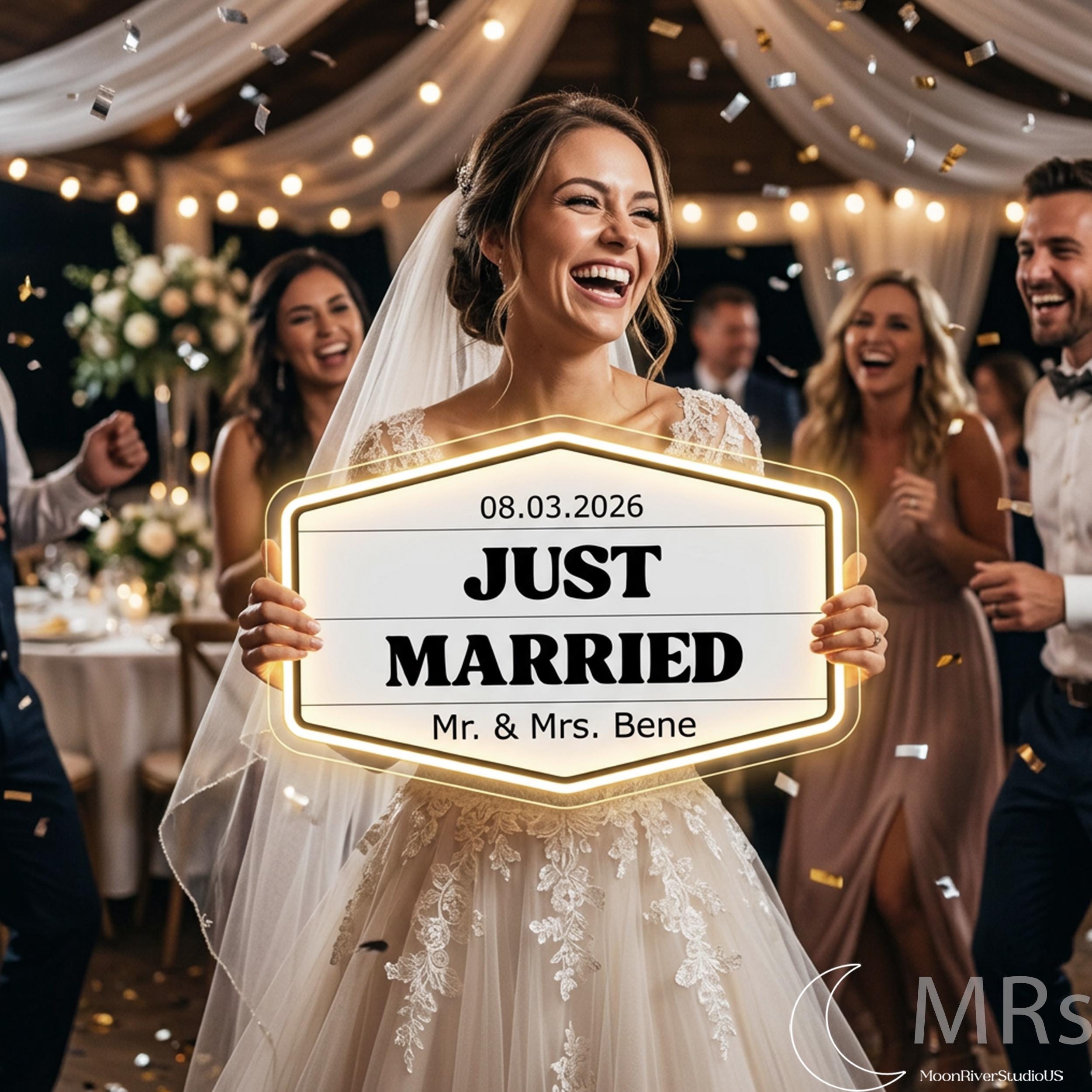 Wedding Rave Sign Custom Wedding Marquee Sign, Nightclub Style Wedding LED, Bottle ...