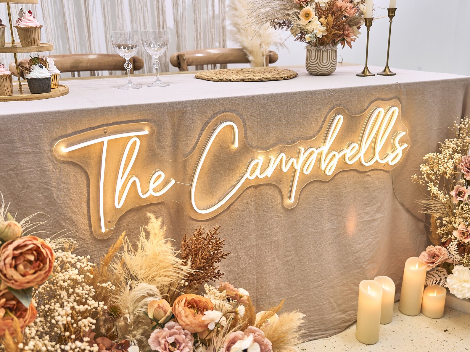 Custom Neon Sign for Wedding Decor Last Name Neon Sign Neon Sign