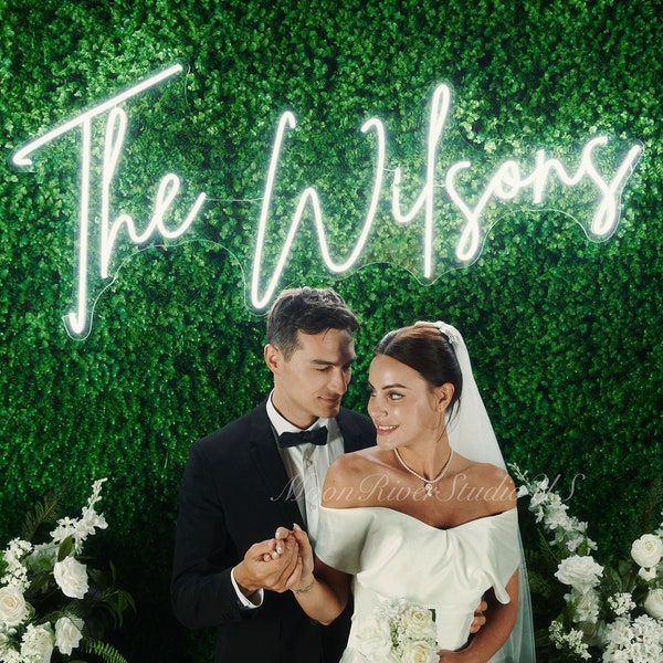 Custom Neon Sign for Wedding Decor | Last Name Neon Sign | Neon Sign Wedding | Neon Name Sign | Led Sign for Wedding Backdrop | Wedding Gift