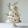 Edible Pressed Flower Cake Decorations: Cosmos & Fern Wedding Cake Toppers Baking craft resin art product logo