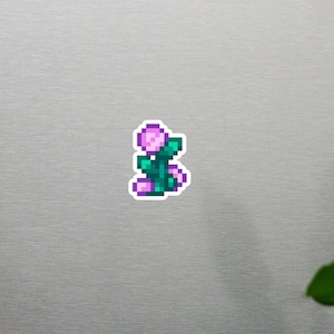 Fiary Rose Star Dew Magnet / Stardew Valley Gamer gift / Fridge magnet