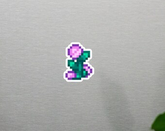 Fiary Rose Star Dew Magnet / Stardew Valley Gamer gift / Fridge magnet