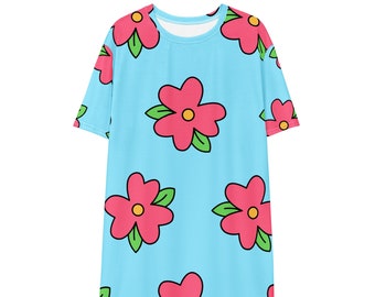 Homer simpson muumuu dress. Pink floral T-shirt dress / king homer / homer mumu costume