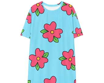 Homer simpson muumuu dress. Pink floral T-shirt dress / king homer / homer mumu costume