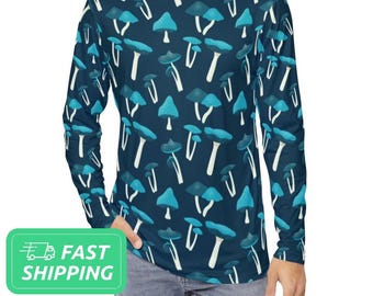 Blue Mushroom Men's Long Sleeve Shirt