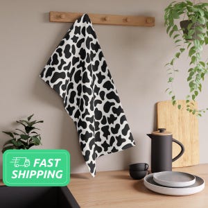 Cow Pattern Tea Towel / Cow Print Tea Towel / Kitchen Towel