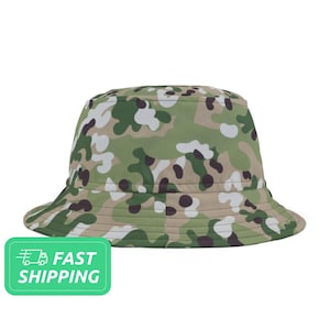 Boshoed met camouflageprint / vissershoed met camouflageprint / gecamoufleerde vissershoed