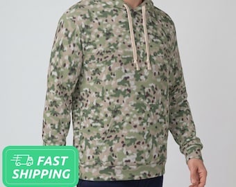 Forest Camo Hoodie / Camouflage Hoodie / Camouflaged Hoodie / Hooded Sweatshirt