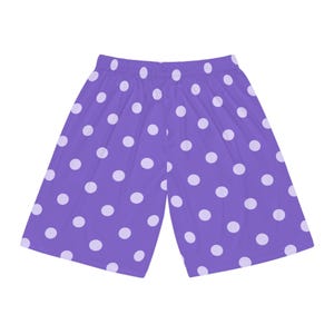 Mayor Lewis's Lucky Purple Basketball Shorts, Star Dew Valley Inspired Athletic Wear, Gaming Gift for Gamers, Lucky Charm Clothing, Sporty image 3
