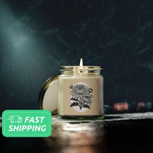 November Birth Flower Scented Candle / Chrysanthemum Scented Candle