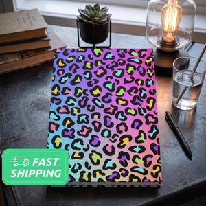Rainbow Leopard Journal / Cheetah Journal / Hardcover Notebook / Diary (Matte Finish)