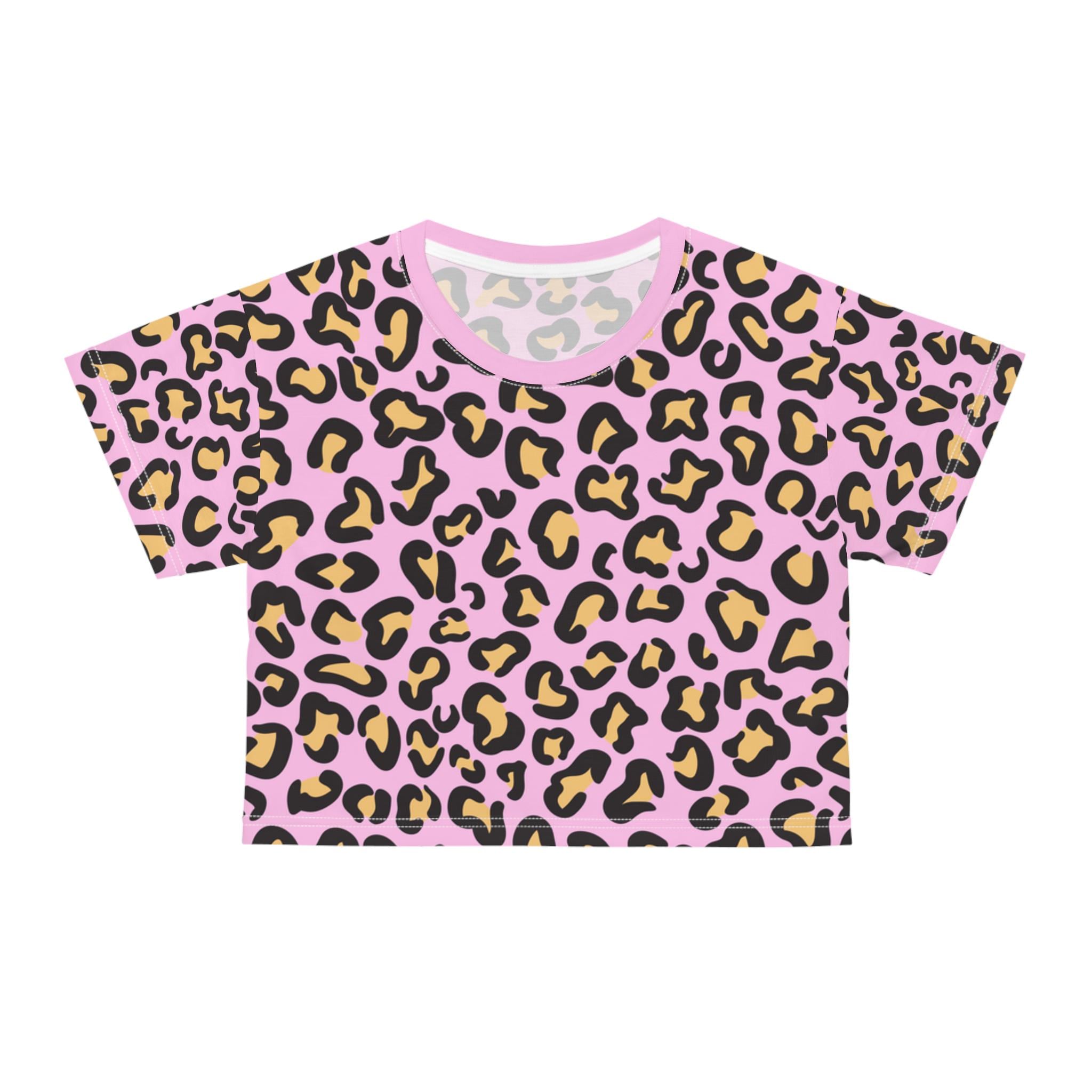 Pink Leopard / Safari Cheetah Crop Top / Crop Tee - Etsy