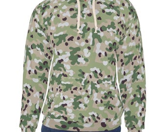 Forest Camo Hoodie / Camouflage Hoodie / Camouflaged Hoodie / Hooded Sweatshirt
