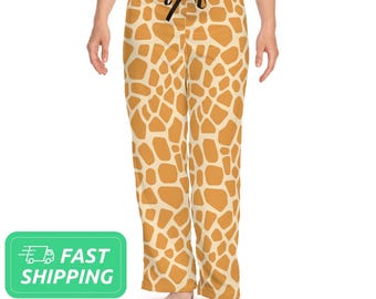 Pantalones de pijama con estampado de jirafa / Pantalones de pijama safari